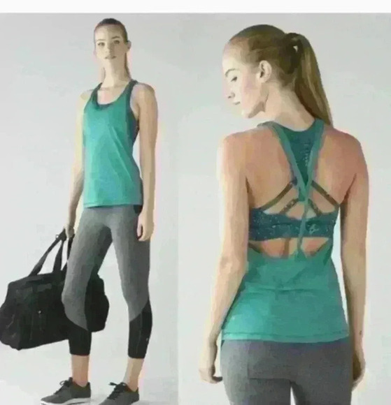 Lululemon Green Twist and Toil Tank - Picture 1 of 4